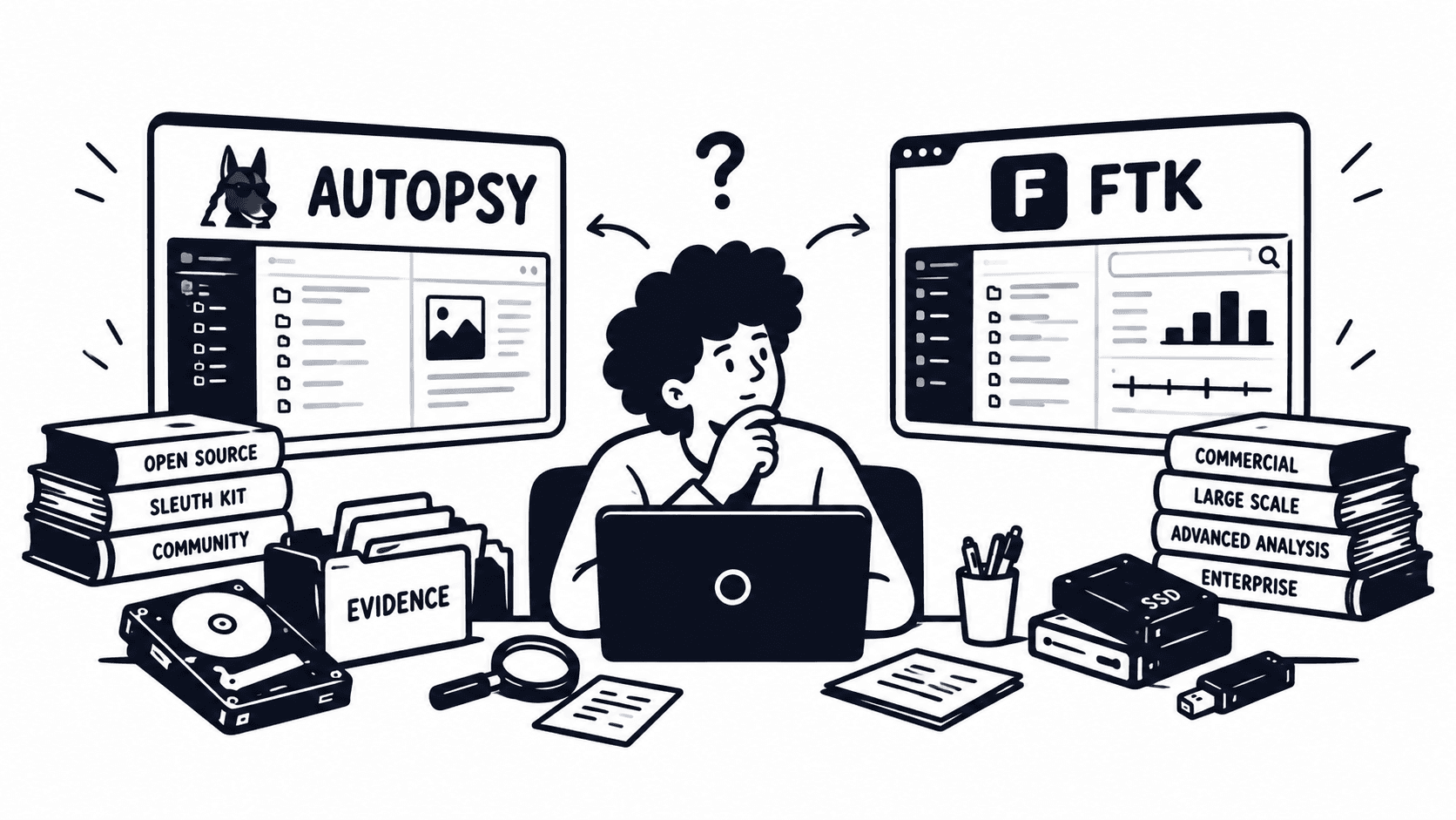 featured image of difference between ftk and autopsy