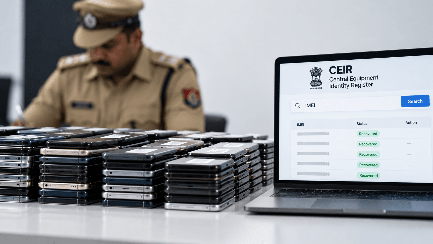 543 Stolen Phones Recovered Across India Using CEIR