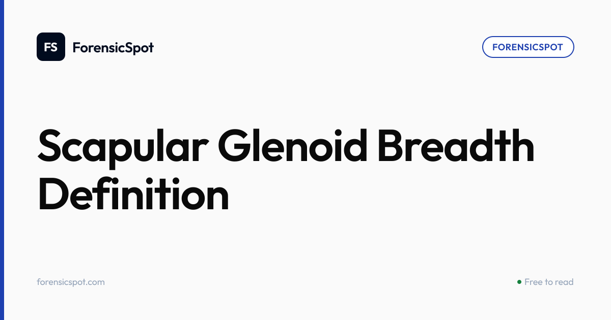 Scapular Glenoid Breadth Definition | ForensicSpot