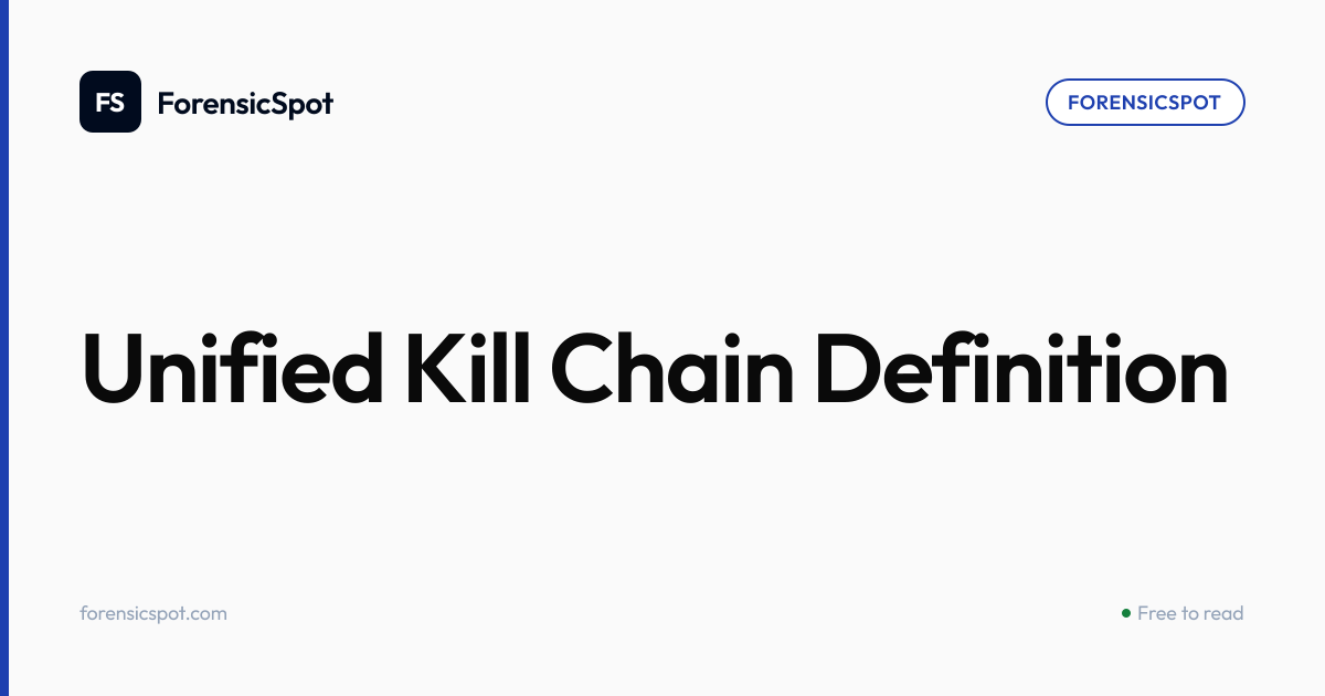 Unified Kill Chain Definition | ForensicSpot
