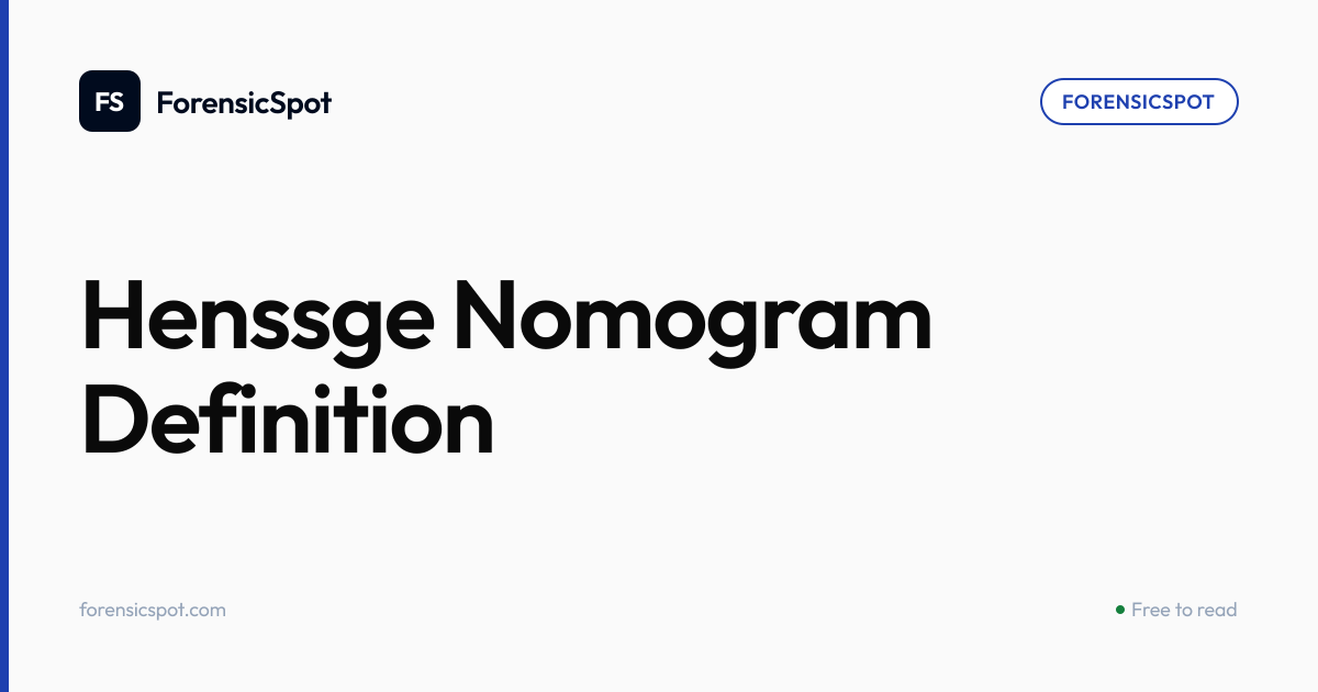 Henssge Nomogram Definition | ForensicSpot