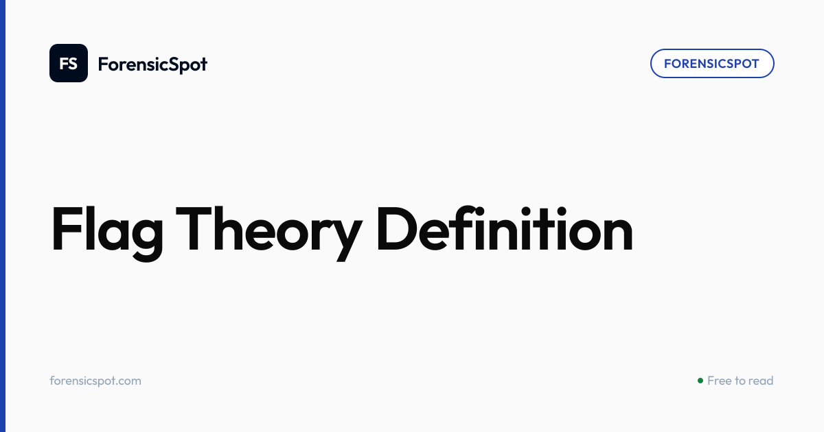 Flag Theory Definition | ForensicSpot