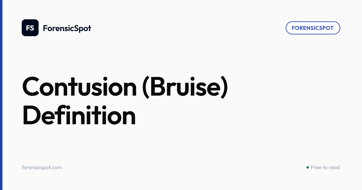Contusion (Bruise) Definition | ForensicSpot