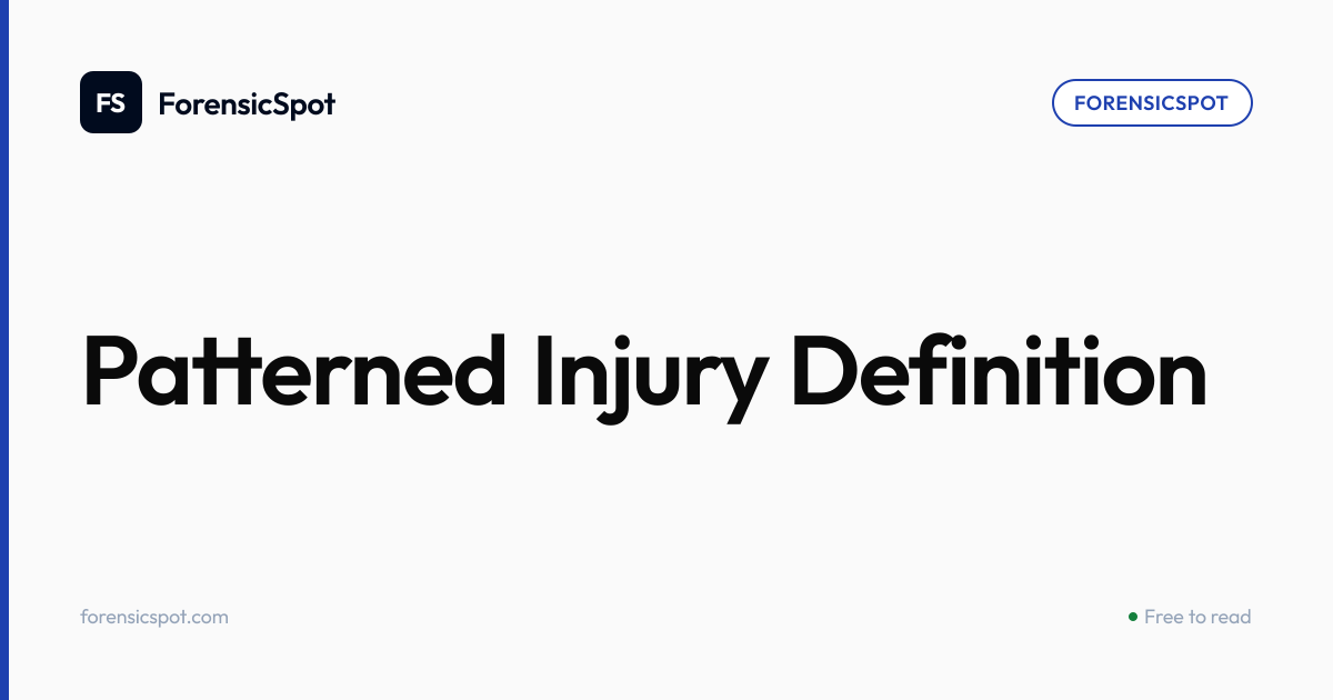 Patterned Injury Definition | ForensicSpot