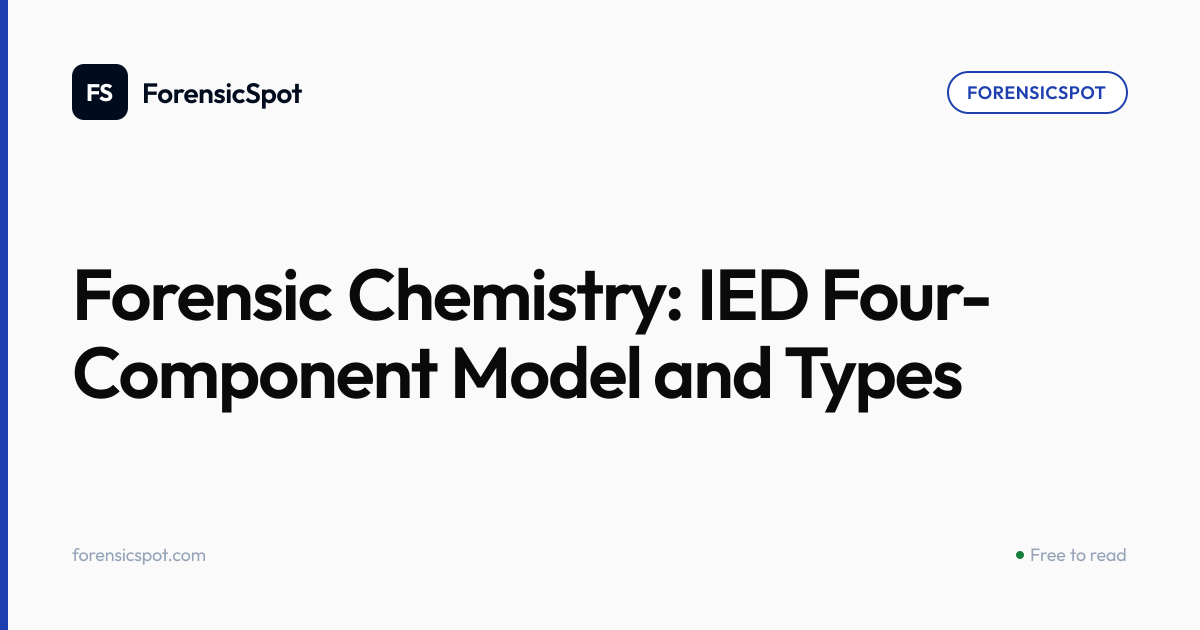 Forensic Chemistry: IED Four-Component Model and Types | ForensicSpot