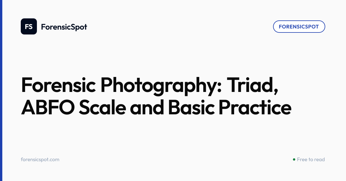 Forensic Photography: Triad, ABFO Scale and Basic Practice | ForensicSpot